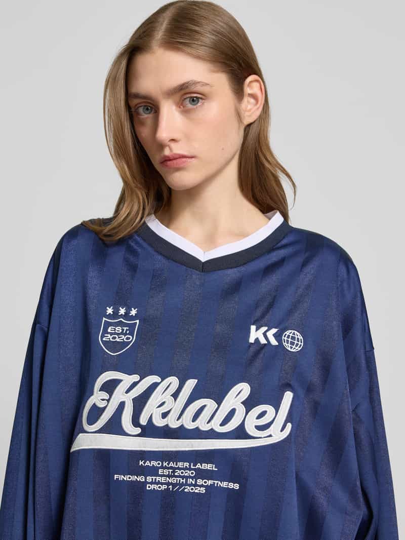 Karo Kauer Shirt met lange mouwen en labelprint