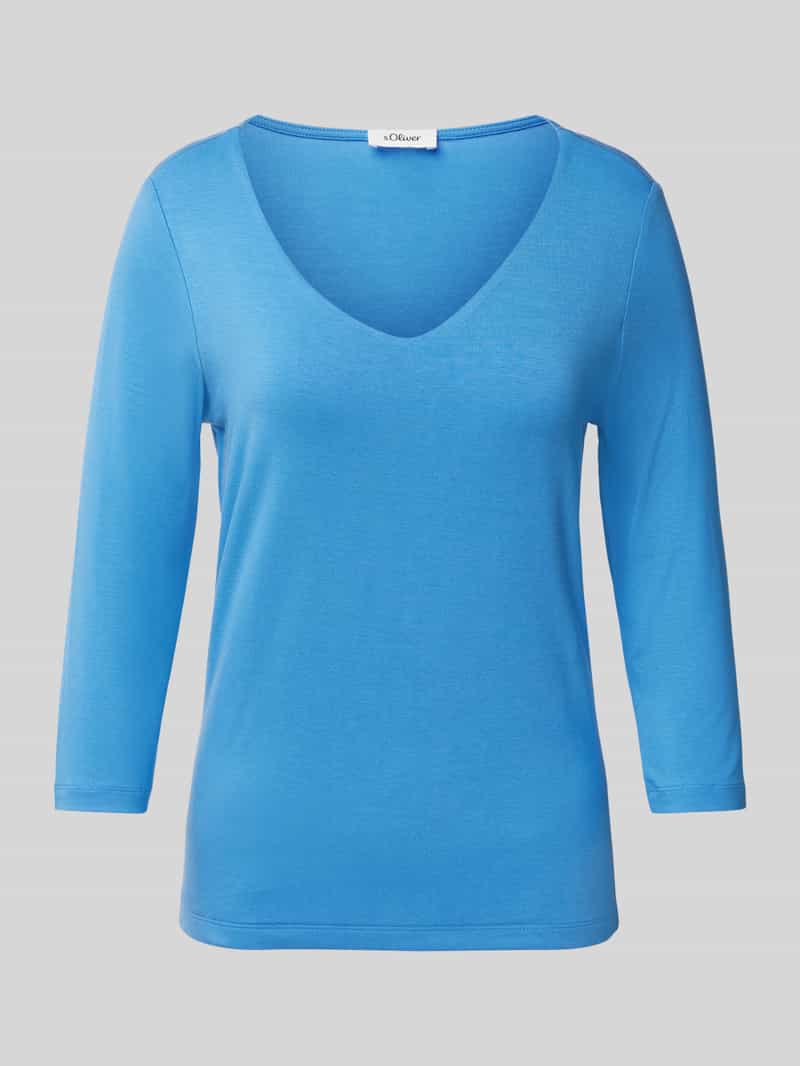s.Oliver RED LABEL Regular fit shirt met lange mouwen in mix van lyocell en elastaan