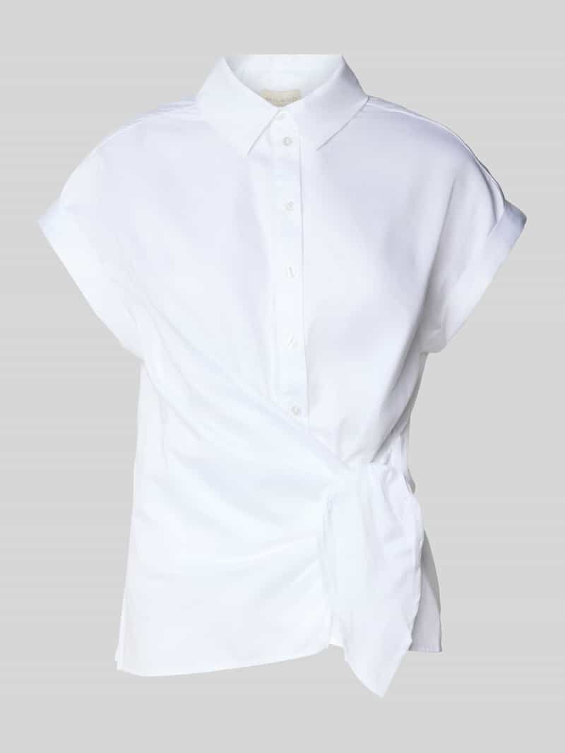 milano italy Relaxed fit blouse met knoopdetail