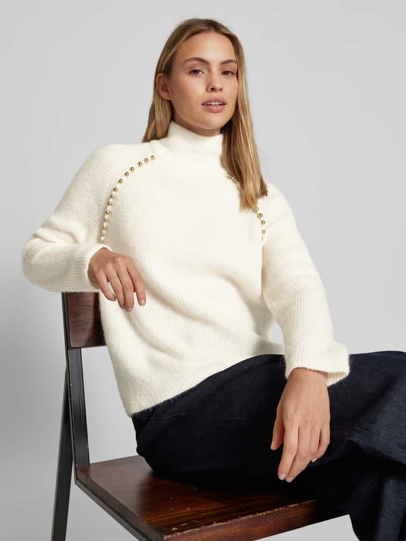 MOS MOSH Wollen pullover met sierknopen model 'Zora'