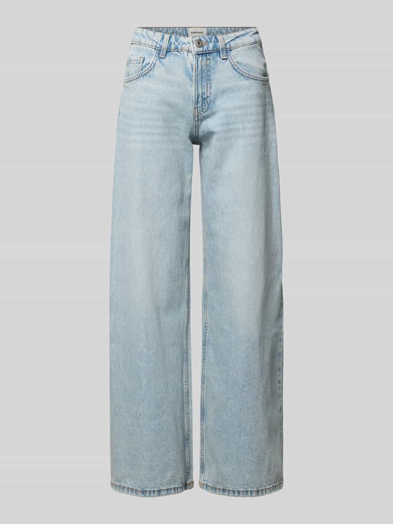 Stefanel Wide Leg Jeans im 5-Pocket-Design in Jeansblau, Größe 38 210061438