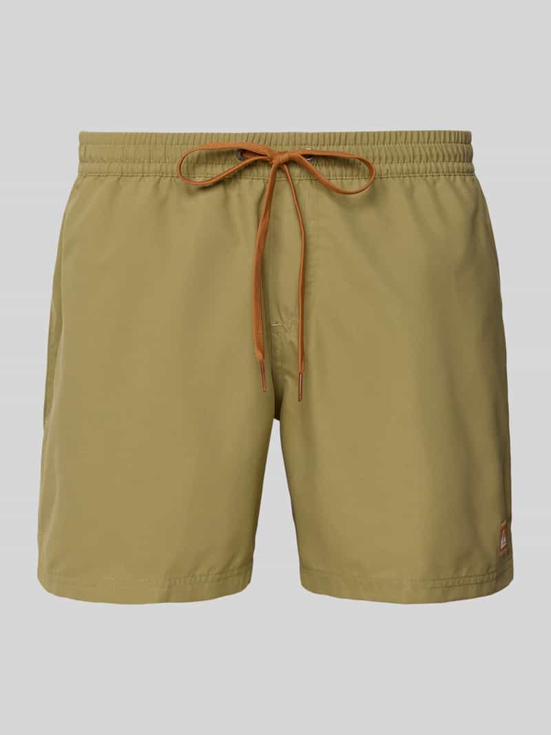 Quiksilver Zwembroek met labeldetail en elastische band