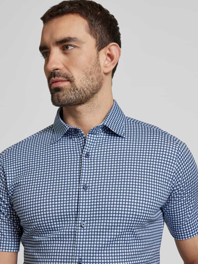 Desoto Slim fit vrijetijdsoverhemd met kentkraag