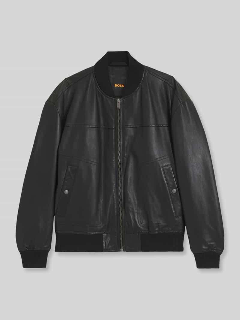 Regular fit leren jack van echt lamsleer model 'Jokans'