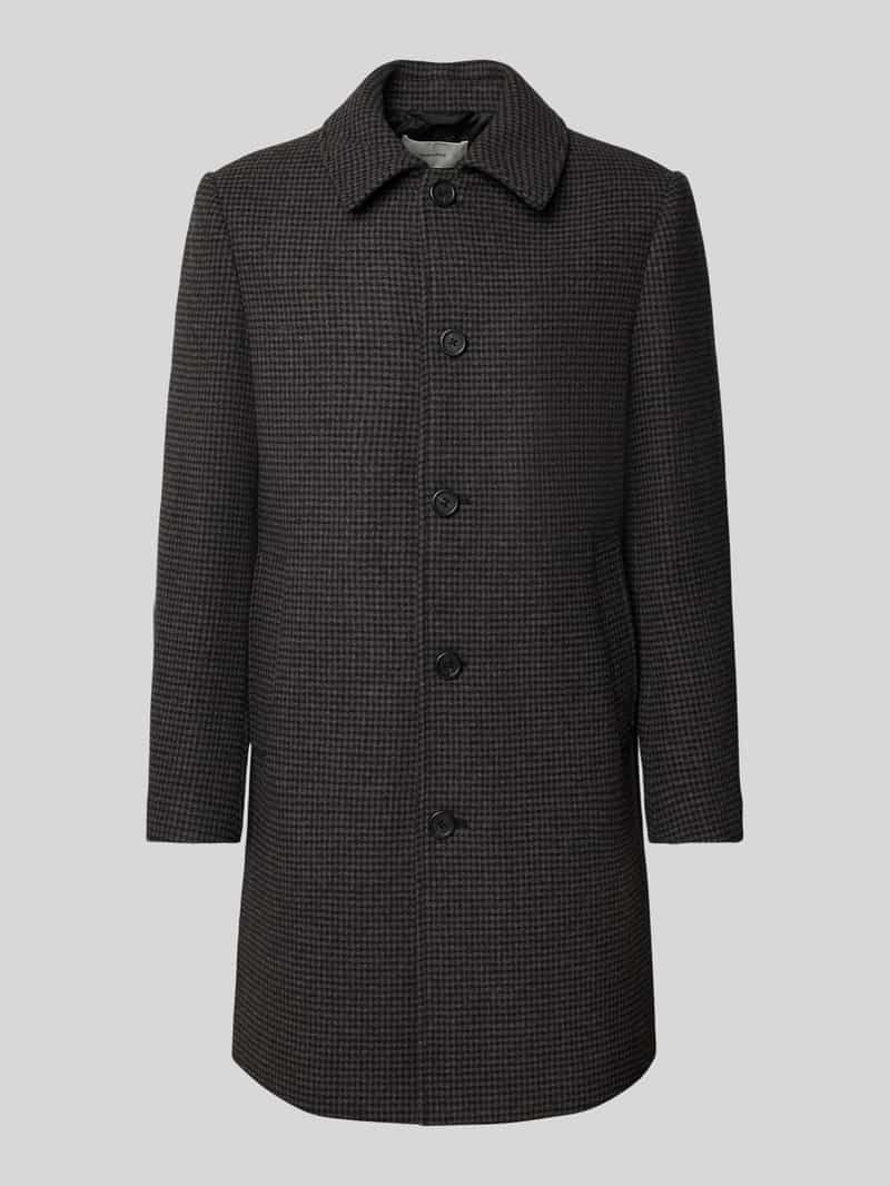 Selected Homme Regular fit lange wollen jas met platte kraag model 'ARCHIVE'