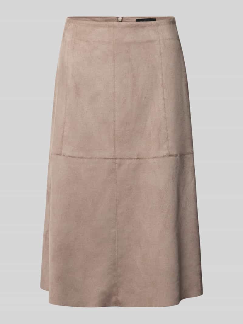 s.Oliver BLACK LABEL Rok in A-shape van wildleerimitatie