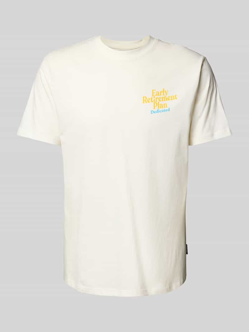 Dedicated T-shirt met ronde hals model 'Retirement Plan'