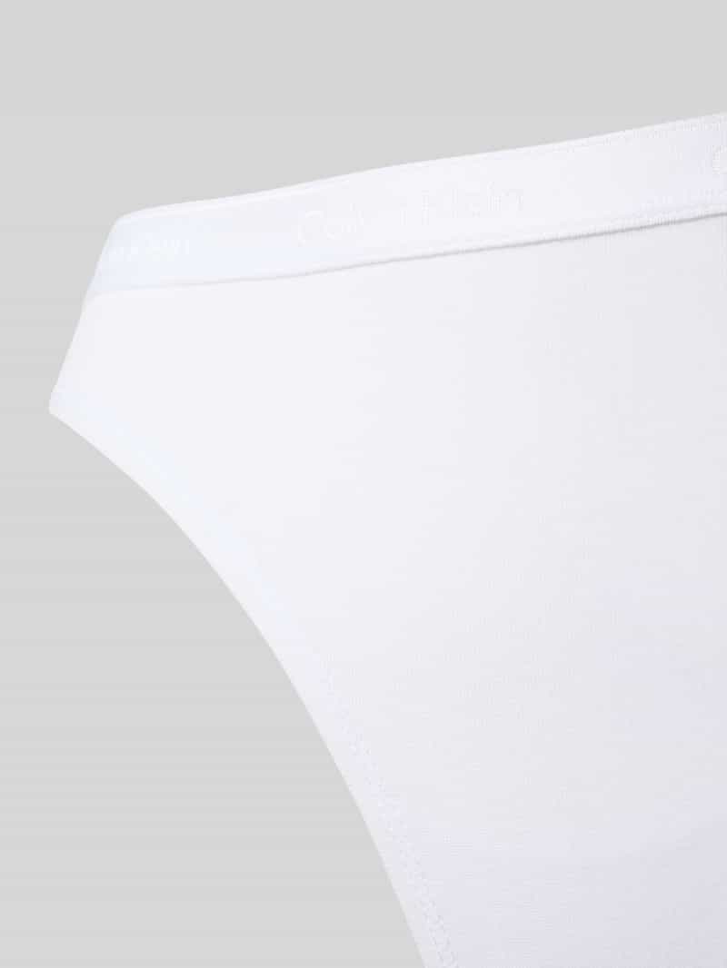 Calvin Klein Underwear Slim fit string met logostitching in een set van 5 stuks model 'Metallic'
