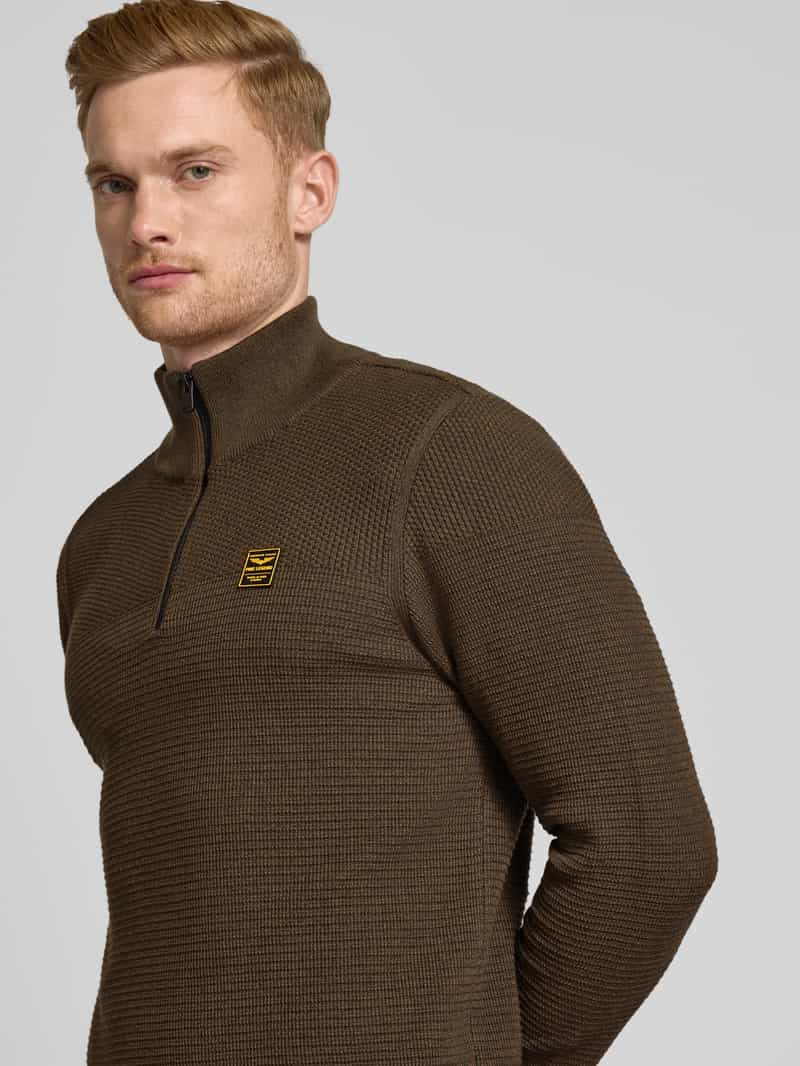 PME Legend Gebreide pullover met labeldetail