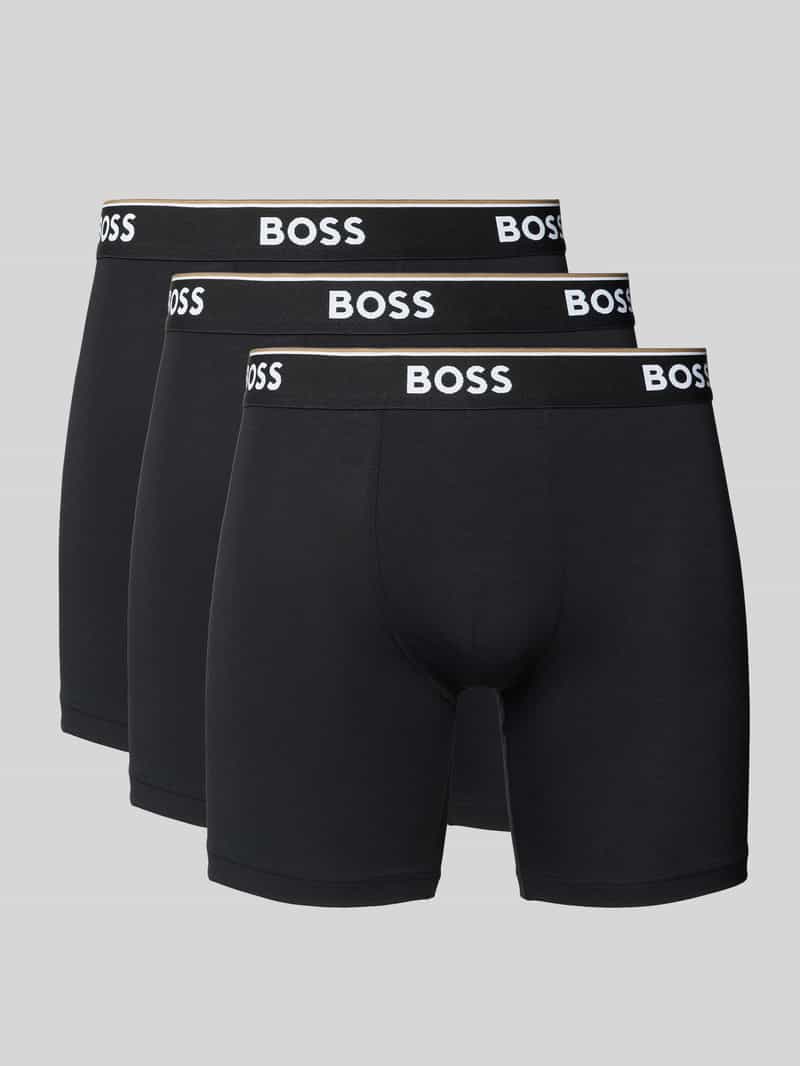 Boxershort met elastische logoband in een set van 3 stuks