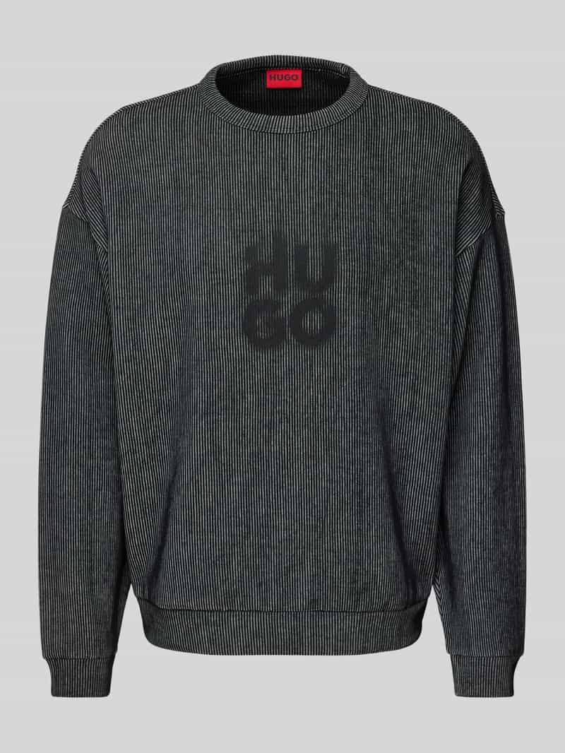 HUGO Sweatshirt met labelprint model 'Dinkam'