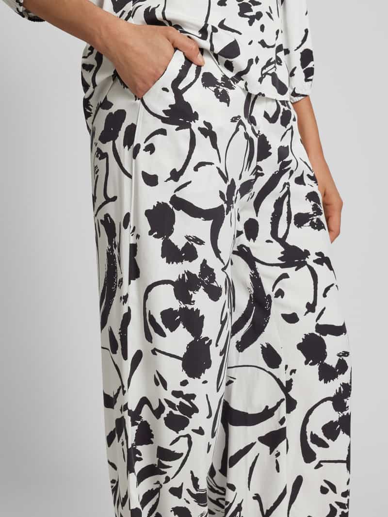 MORE & MORE Stoffen broek van viscose met all-over motief