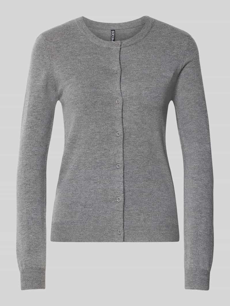 Pieces Slim fit gebreid jack van viscosemix model 'NORA'