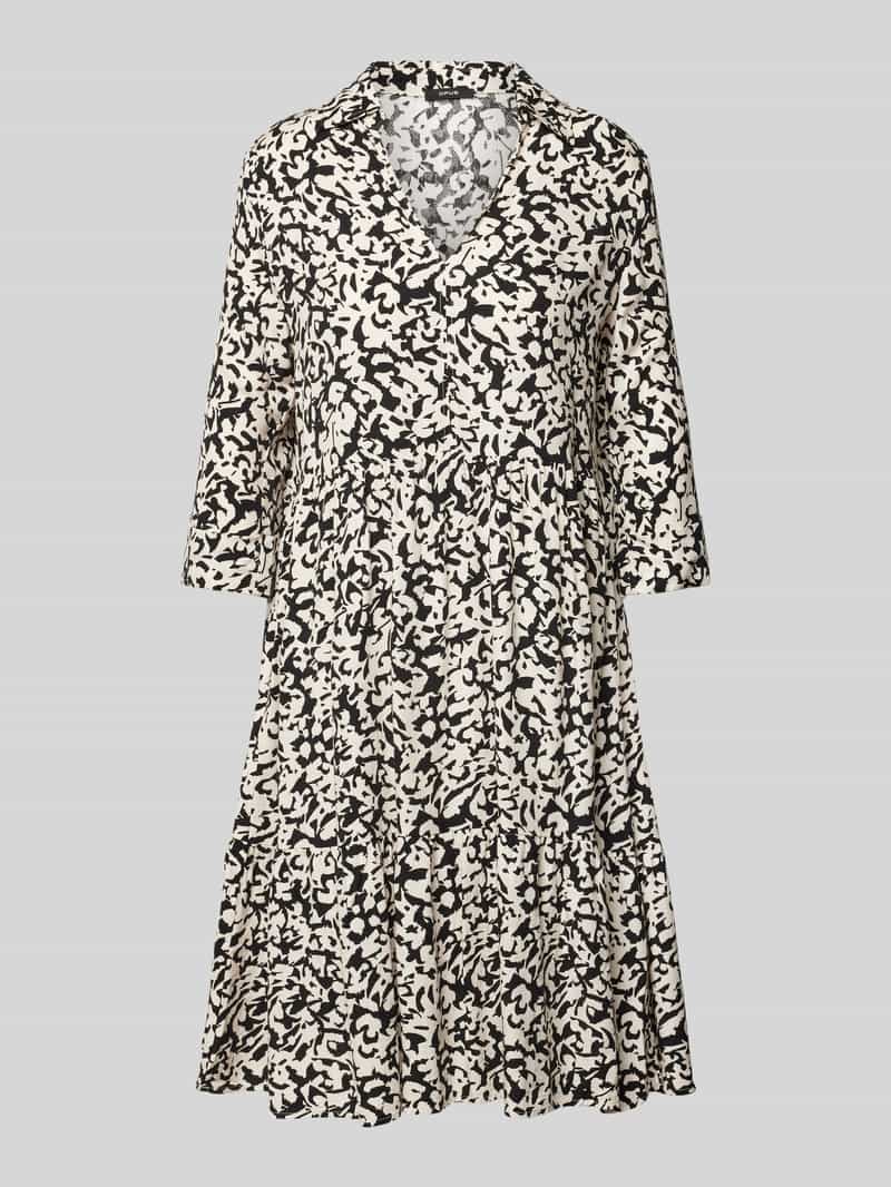 Opus Knielange jurk in laagjeslook model 'Walari'