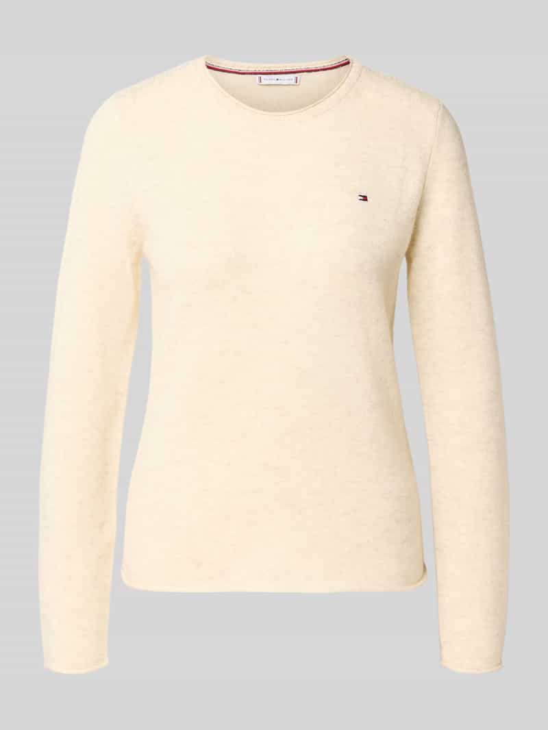 Tommy Hilfiger Slim fit gebreide pullover van zuivere wol
