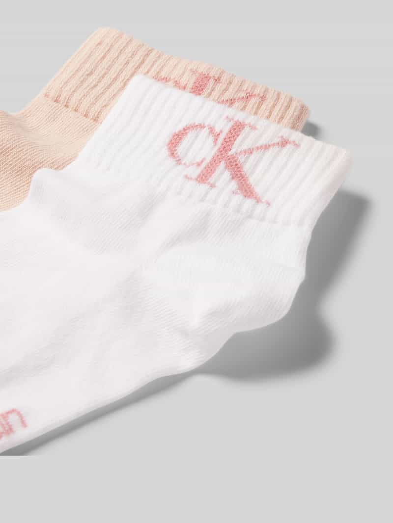 Calvin Klein Jeans Sokken met labeldetails in een set van 2 paar