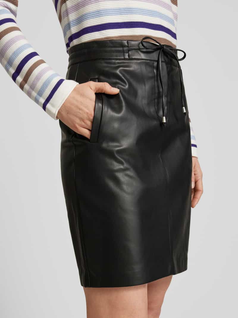 Tom Tailor Minirok in leerlook met tunnelkoord