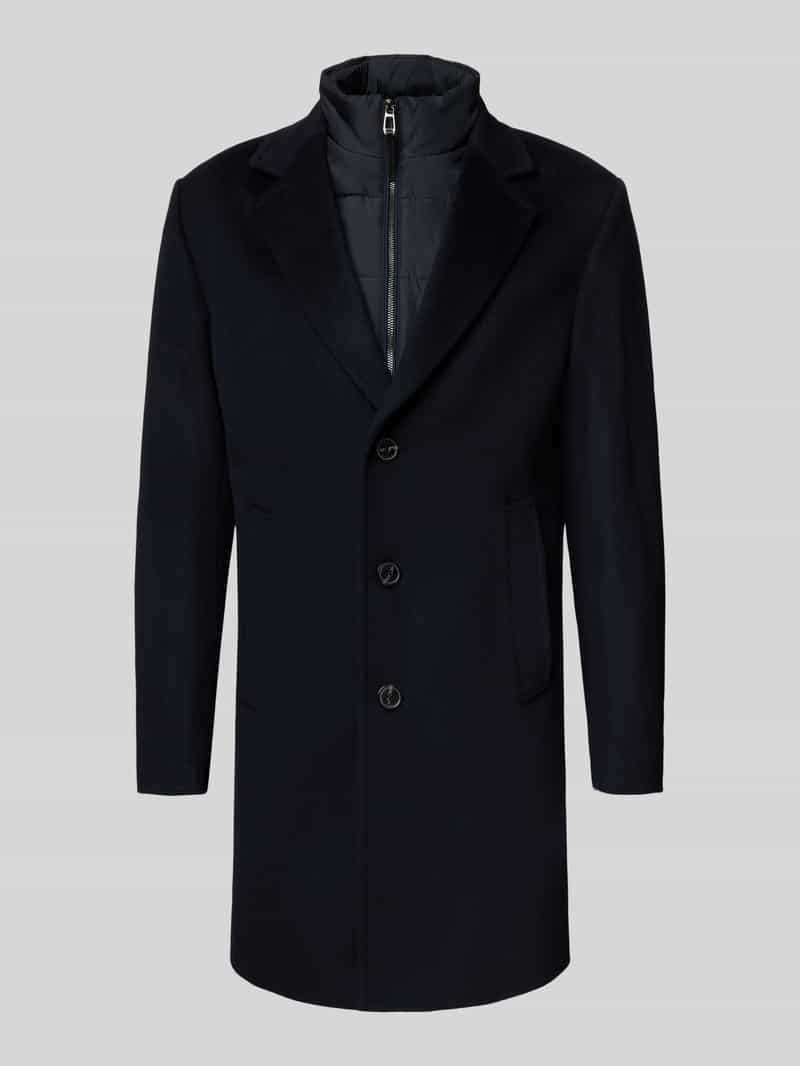 JOOP! Collection Lange wollen jas in dubbele-laagjeslook model 'Morris'