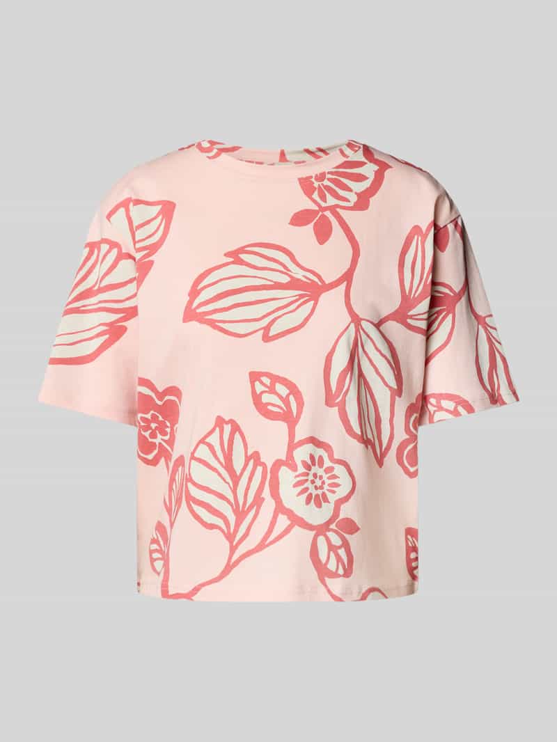 JAKE*S STUDIO WOMAN T-shirt met geribde ronde hals