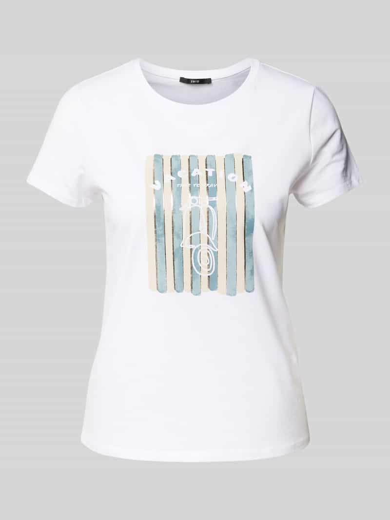 Zero T-shirt met motiefprint