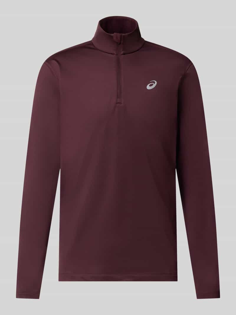 ASICS Sportshirt met logo en ritssluiting