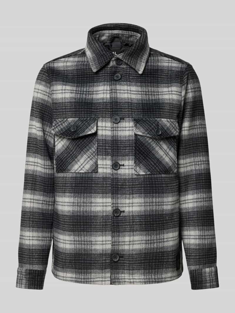 MCNEAL Regular fit overhemdjack met kentkraag