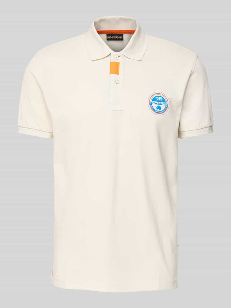 Napapijri Regular fit poloshirt met labelstitching model 'CLANIS'