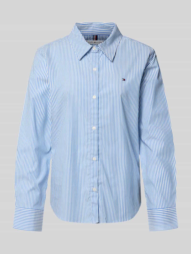 Tommy Hilfiger Regular fit overhemdblouse van katoenmix