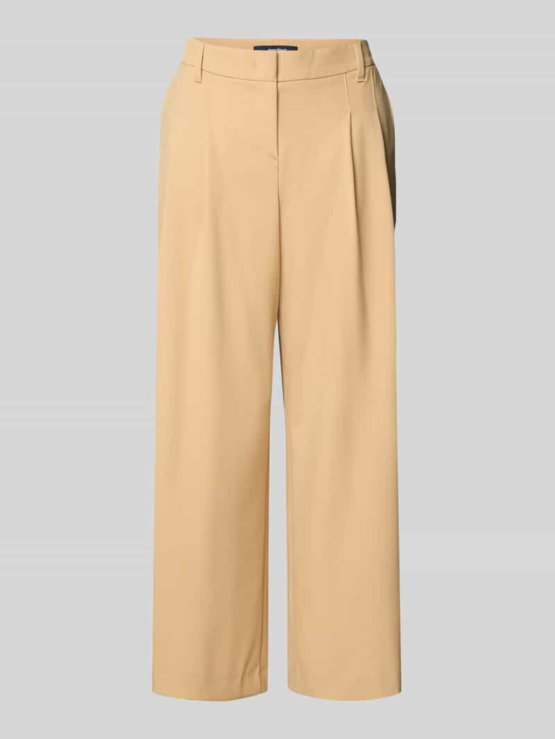 Gardeur Wide leg stoffen broek in verkorte pasvorm model 'Franca'