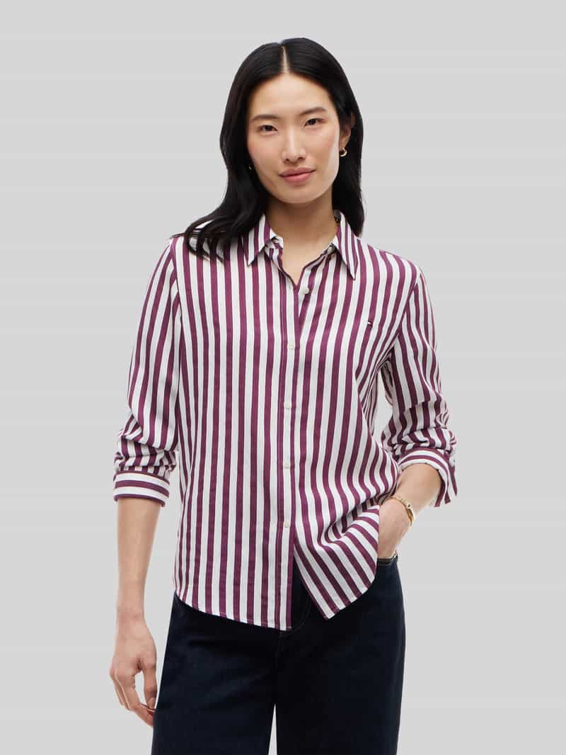 Tommy Hilfiger blouse met lange mouwen met streepmotief