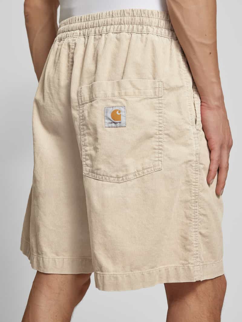 Carhartt Work In Progress Korte regular fit corduroy broek met elastische band model 'REYNOLD'