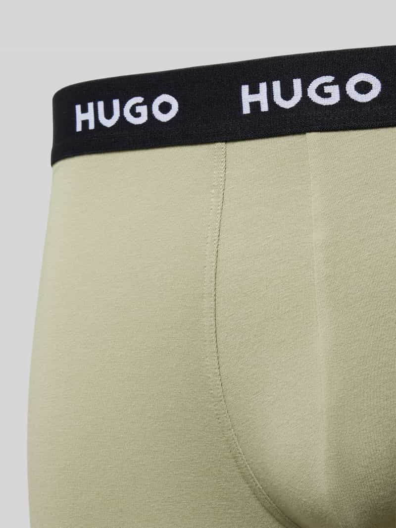 HUGO Boxershort met elastische band met label in een set van 3 stuks