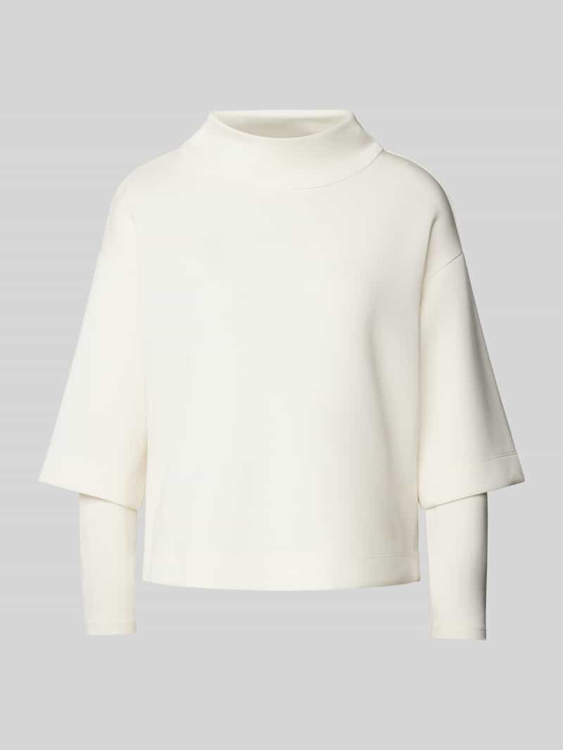 s.Oliver BLACK LABEL Loose fit sweatshirt van scuba met extra brede schouders