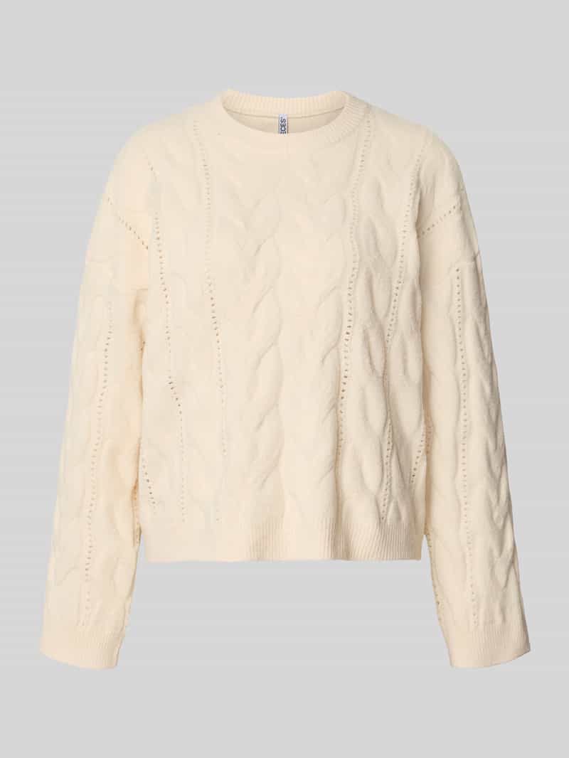 Pieces relaxed fit pullover met ronde hals model 'KATHY'