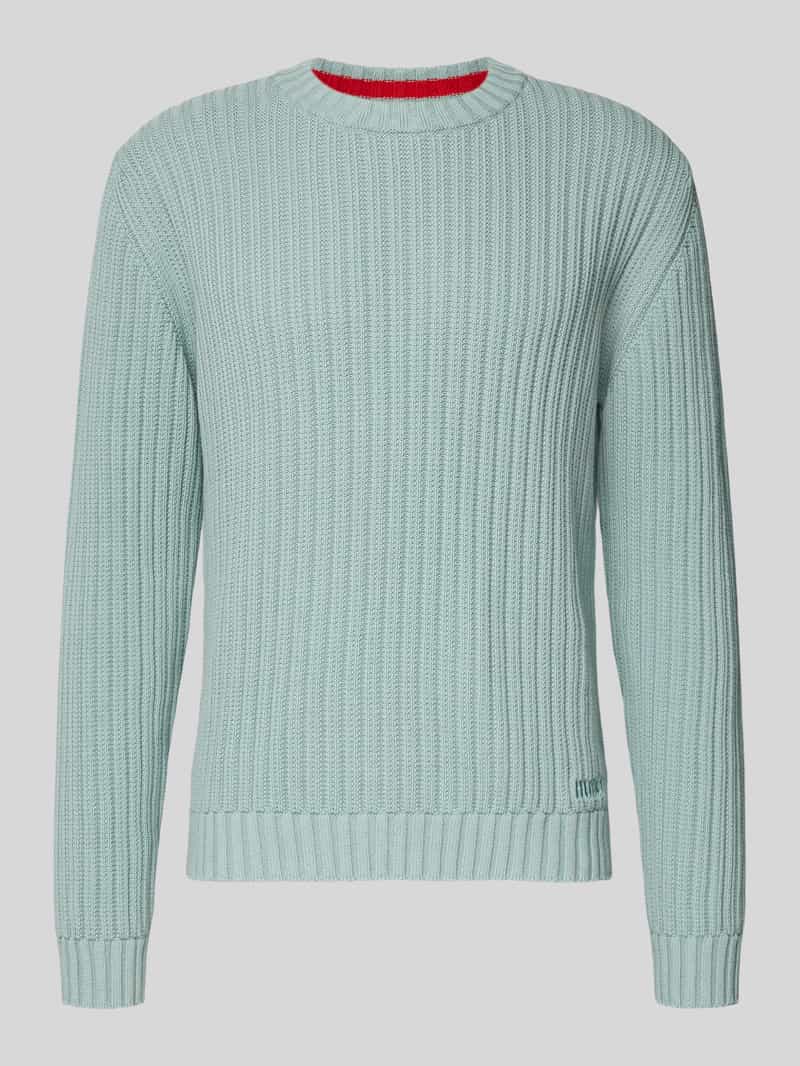 HUGO Regular fit gebreide pullover van puur katoen model 'SRIBBEN_1'