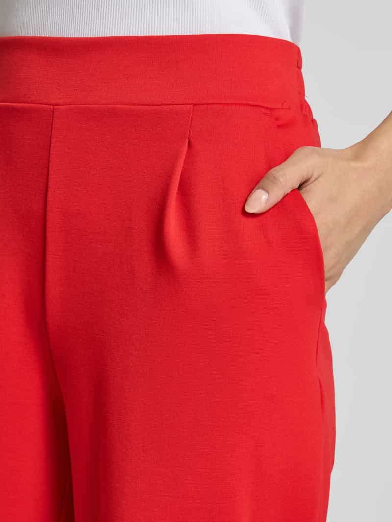 Ichi Wide leg stoffen broek met bandplooien model 'KATE Long'