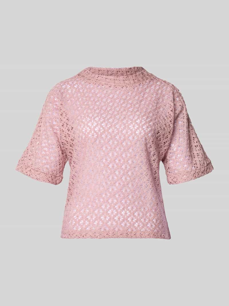 MORE & MORE Gebreide pullover met broderie anglaise