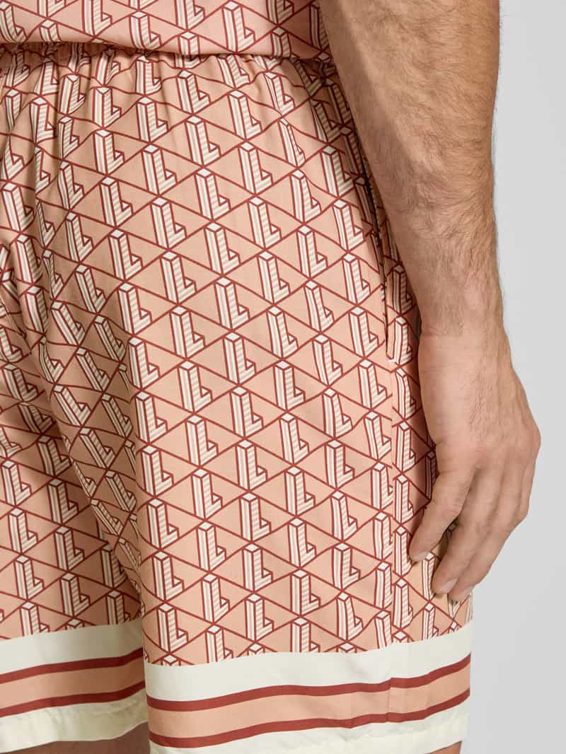 Lacoste Straight leg korte broek met elastische band