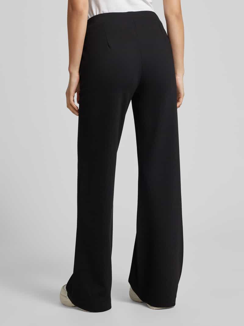 Regular fit stoffen broek met vaste persplooien Smith and Soul