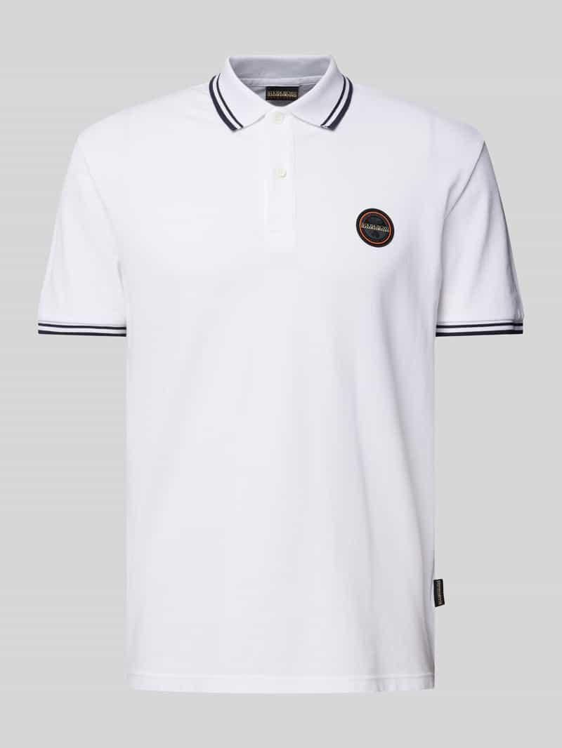 Napapijri Regular fit poloshirt met labelbadge model 'MACAS'