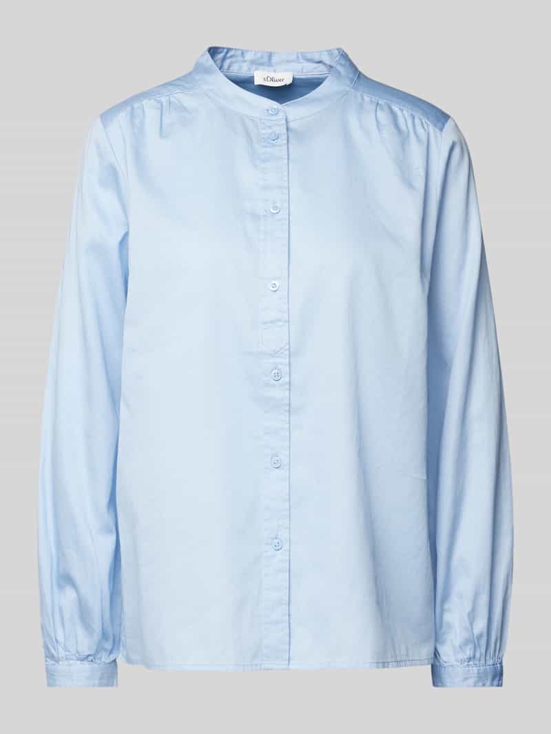 s.Oliver RED LABEL Regular fit blouse met lange mouwen van puur katoen met plooien