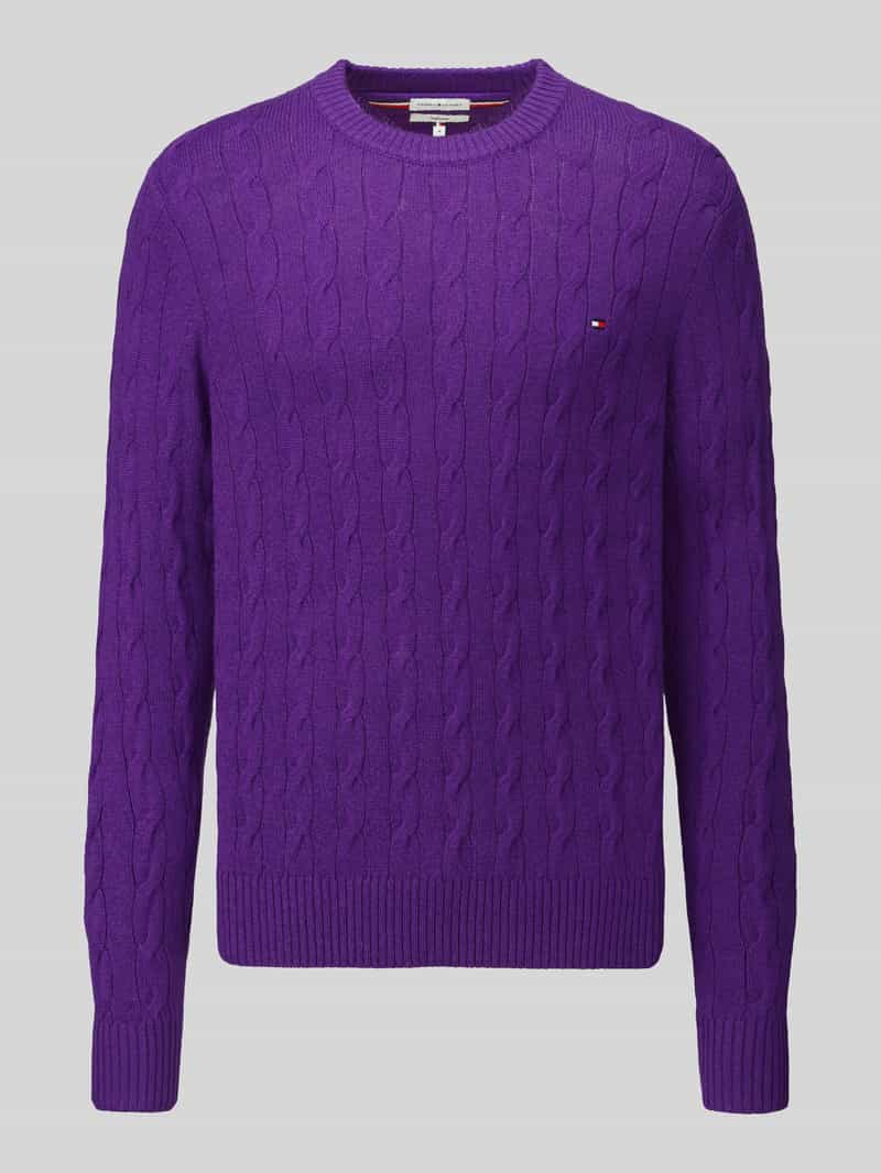Tommy Hilfiger Regular fit pullover van zuivere schapenwol