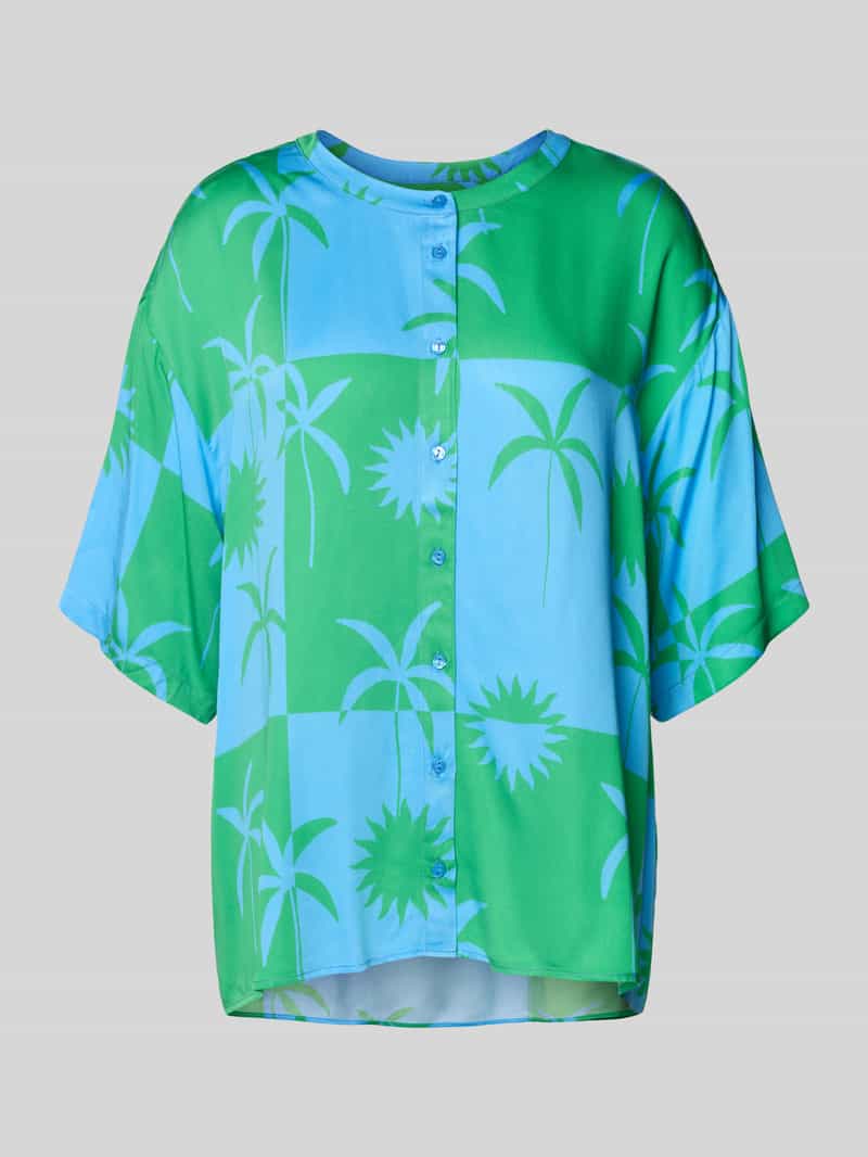 milano italy Relaxed fit blouse met doorknoopsluiting