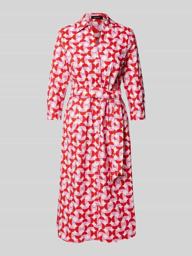 MORE & MORE Midi-jurk met strikceintuur