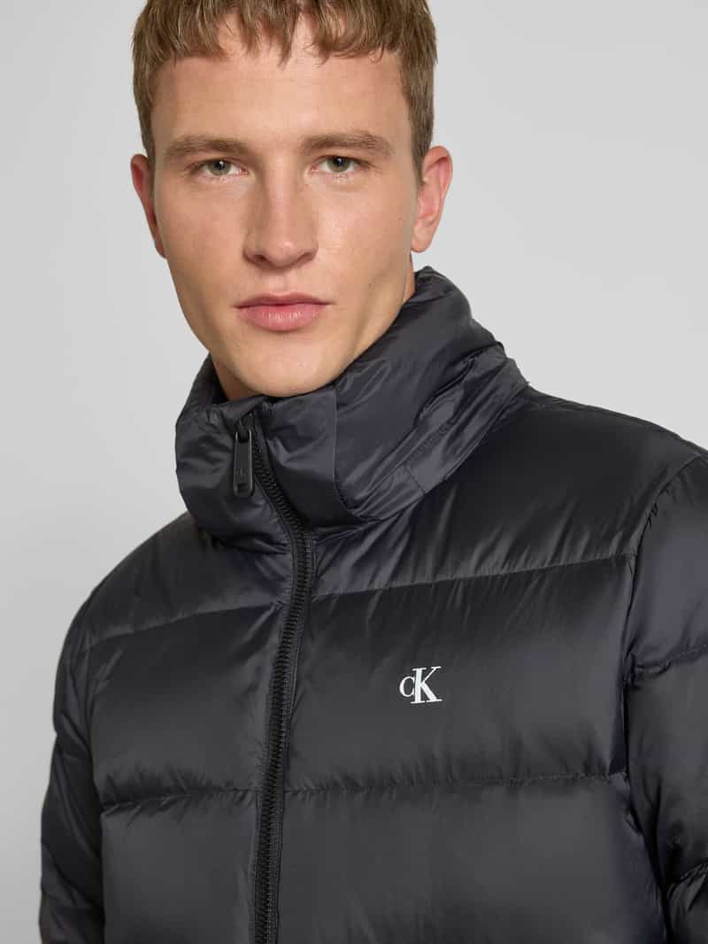 Calvin Klein Jeans Gewatteerd jack met logo en ritszakken