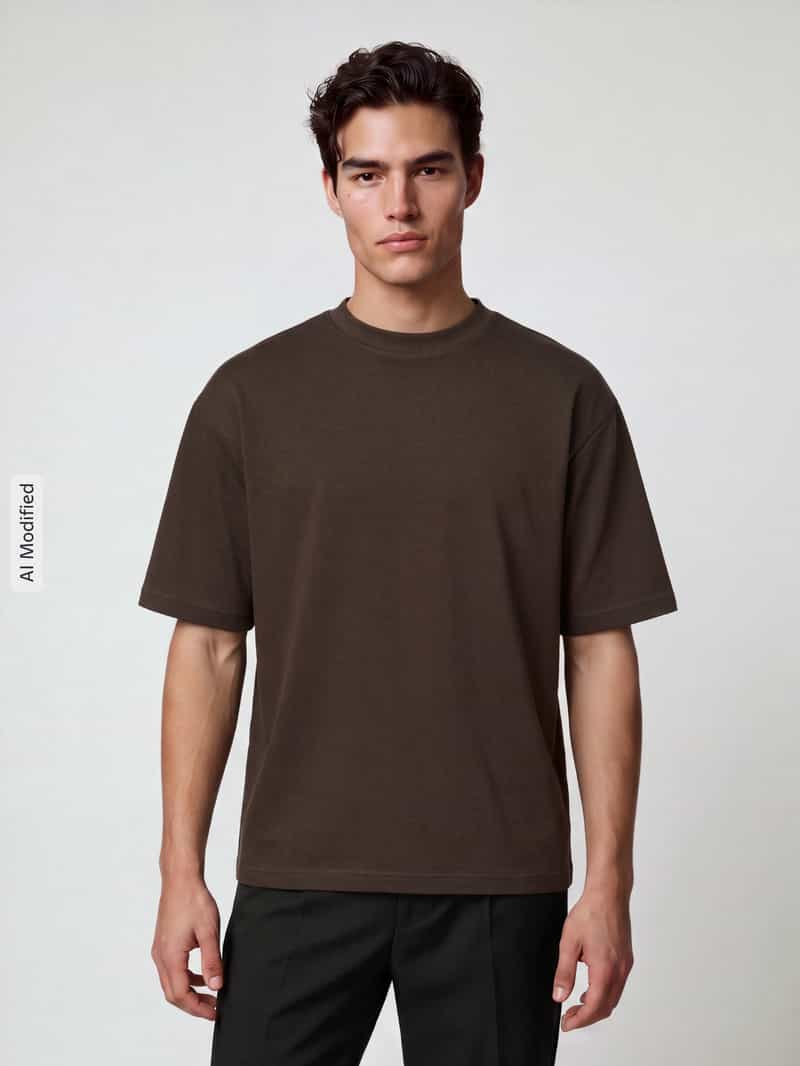 Selected Loose fit t-shirt met ronde hals model 'OSCAR' delicioso, foto 4