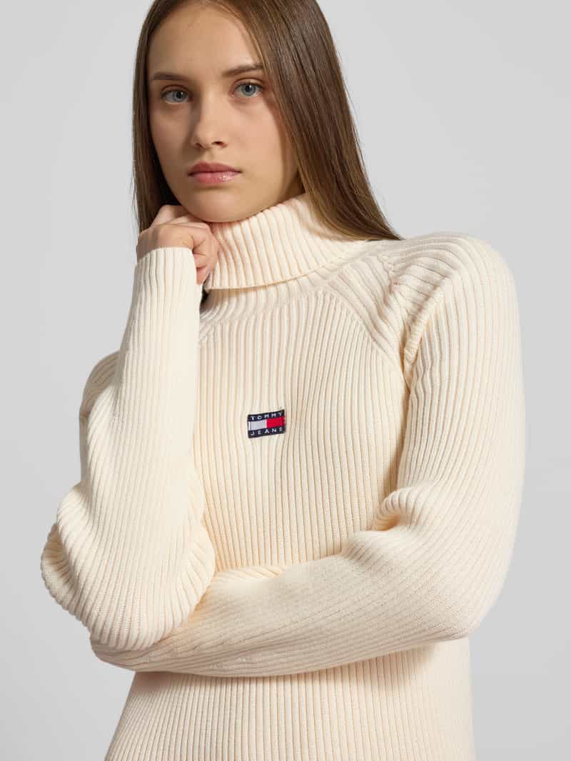 Tommy Jeans Smalle gebreide jurk van puur katoen