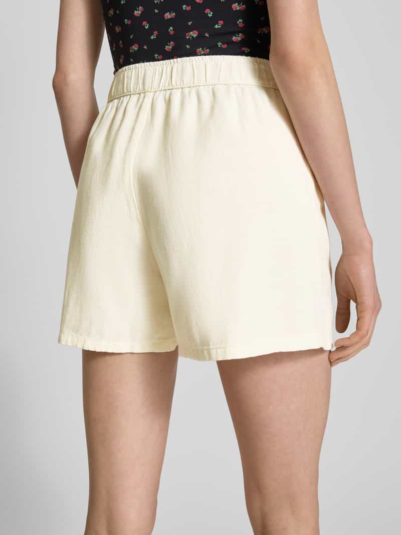 Review Relaxed fit korte broek met plooien