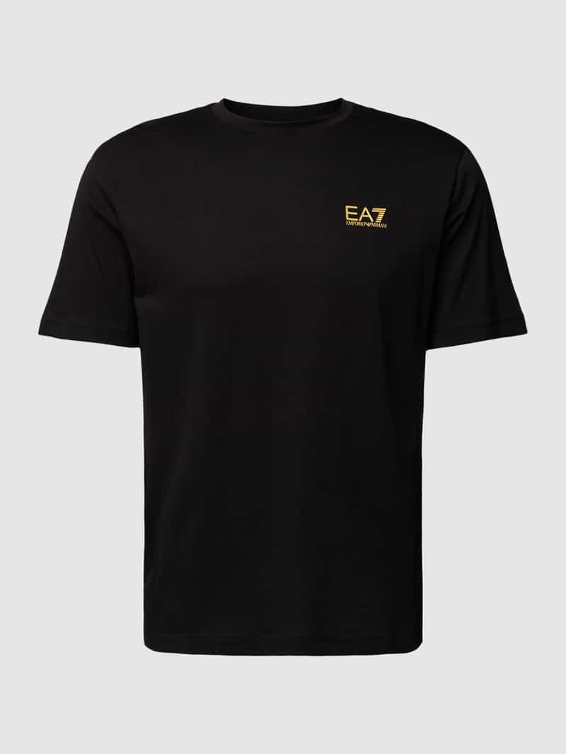 EA7 Emporio Armani T-shirt met labelprint aan de achterkant