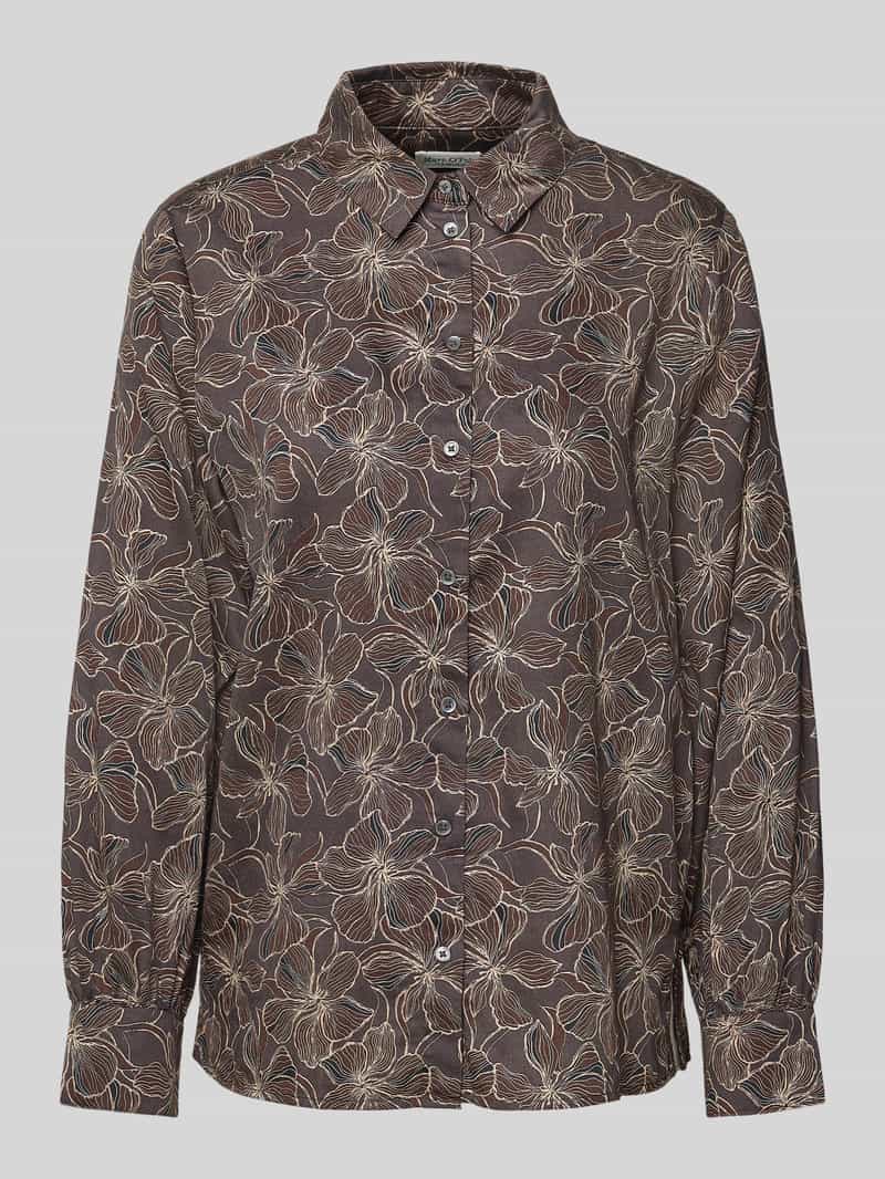 Marc O'Polo Relaxed fit blouse met lange mouwen van puur katoen